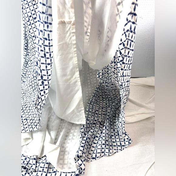 Vineyard Vines 8 Preppy Silk Halter Navy and White Resortwear Maxi Dress - Picture 3 of 9